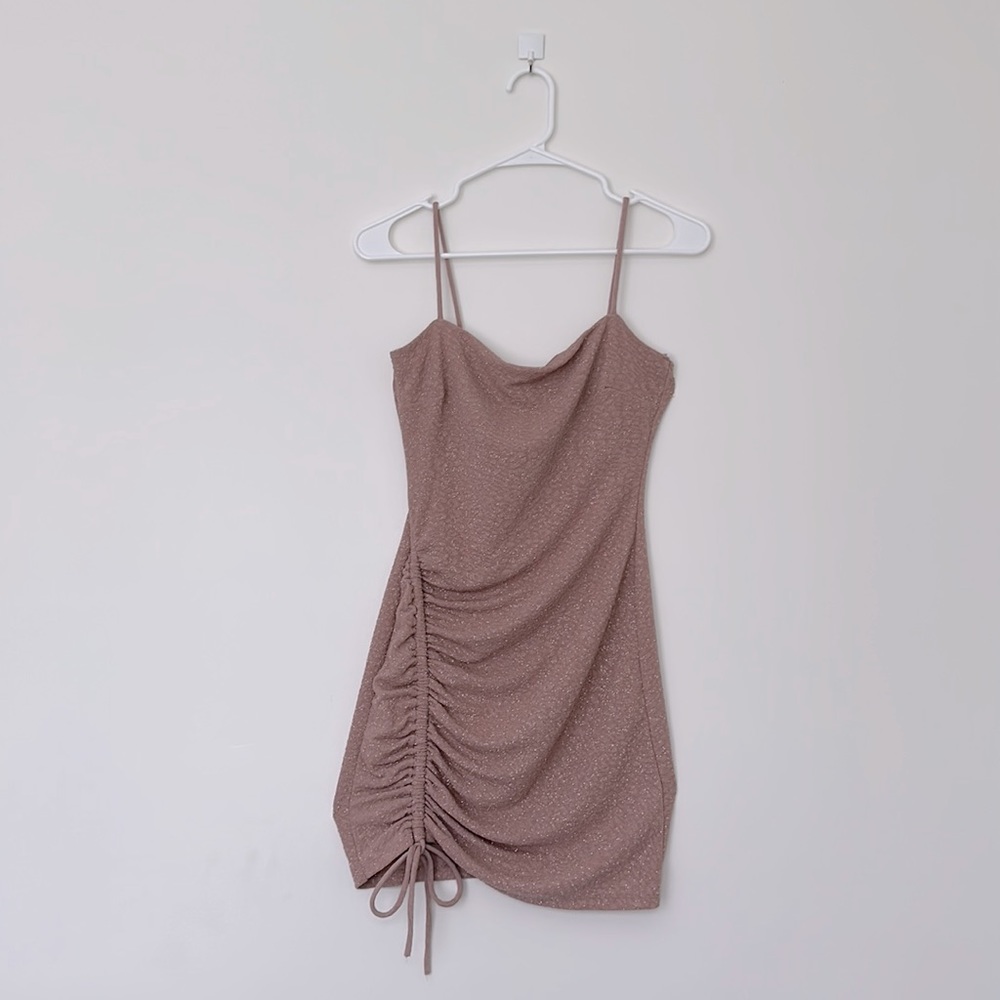 Windsor baby-pink, glitter mini dress